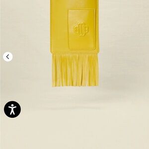 Maje Vibrant Yellow Fringe Crossbody Bag
